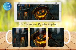 3D Haunted House 11, 12 &amp; 15 Oz Mug Sublimation Product Image 1