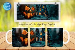 3D Haunted House 11, 12 &amp; 15 Oz Mug Sublimation Product Image 1
