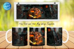 3D Haunted House 11, 12 &amp; 15 Oz Mug Sublimation Product Image 1