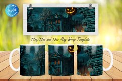 3D Haunted House 11, 12 &amp; 15 Oz Mug Sublimation Product Image 1