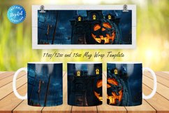 3D Haunted House 11, 12 &amp; 15 Oz Mug Sublimation Product Image 1