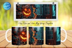 3D Haunted House 11, 12 &amp; 15 Oz Mug Sublimation Product Image 1
