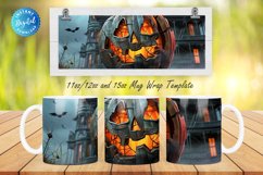 3D Haunted House 11, 12 &amp; 15 Oz Mug Sublimation Product Image 1