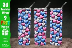 3D Heart 20 oz Skinny Tumbler Sublimation Design, 3D Heart 20 oz Skinny Tumbler Sublimation Design, 3d Tumbler Wrap | Heart Tumbler Wrap PNG | Full Wrap Design | 20oz Tumbler Wraps, 3D Heart Tumbler Wrap, 3D Heart 20 oz Skinny Tumbler