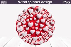 Valentine Wind Spinner Sublimation | 3D Heart Wind Spinner Product Image 1