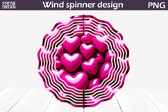 Valentine Wind Spinner Sublimation | 3D Heart Wind Spinner Product Image 1