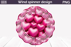 Valentine Wind Spinner Sublimation | 3D Heart Wind Spinner Product Image 1