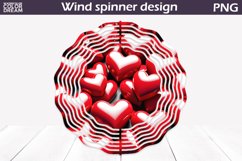 Valentine Wind Spinner Sublimation | 3D Heart Wind Spinner Product Image 1