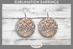 3D Love Hearts v1 Round Earrings Sublimation Product Image 1