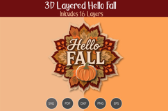 Hello Fall 3D Layered Mandala Product Image 3