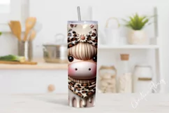 3D Boojee Highland Cow Tumbler Wrap PNG Product Image 2