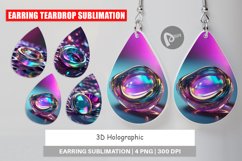 Earring Teardrop 3D Holographic Shape Product Image 1