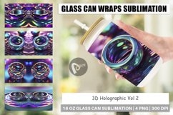 Glass Can Wraps 3D Holographic Shape Product Image 1