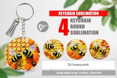 Keychain 3D Honeycomb Product Image 1