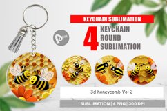 Keychain 3D Honeycomb Product Image 1