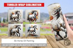 Tumbler Wrap 3D Horse Painting Product Image 1