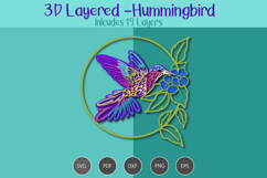 3D Layered hummingbird Product Image 2