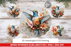 Wind Spinner 3D Hummingbird Painting Product Image 1