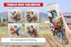 Tumbler Wrap 3D Hummingbird Painting Product Image 1