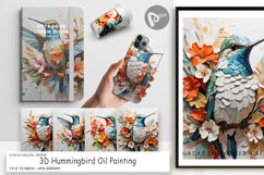 Digital Paper 3D Hummingbird Painting Product Image 1