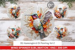 Wind Spinner 3D Hummingbird Painting Product Image 1