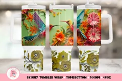 3d Hummingbird Tumbler Wrap, 40 oz tumbler wrap, 3d Hummingbird Tumbler Wrap, Hummingbird Png