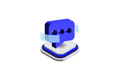 3d icon chat graph element design vector Product Image 1