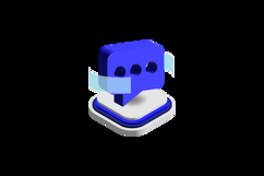 3d icon chat graph element design vector Product Image 2