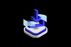 3d icon download graph element design vector Product Image 2