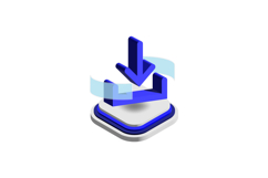 3d icon download graph element design vector Product Image 1