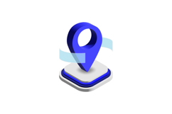 3d icon location graph element design vector Product Image 1
