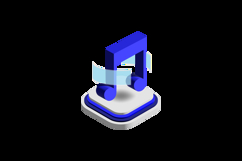 3d icon music graph element design vector Product Image 2