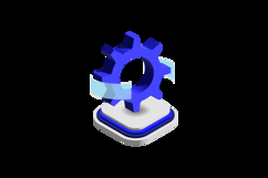 3d icon setting graph element design vector Product Image 2