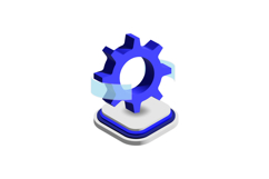 3d icon setting graph element design vector Product Image 1