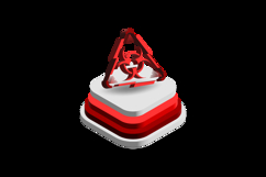 3d icon warning attention graph element concept Product Image 2