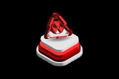 3d icon warning attention graph element design Product Image 2