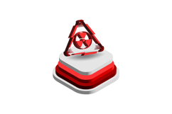 3d icon warning attention graph element design Product Image 1