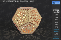 3D Icosahedron Lantern Laser Cut| Shadow Lamp |Desktop Lamp Product Image 1