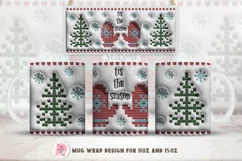 3D inflated Christmas Mug Wrap Sublimation Designs, Christmas Snowman Mug, Christmas Png