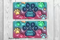 3D Inflated Dog Mom License Plate PNG | Dog Lover Car Plates Product Image 2