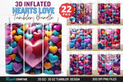 3D Inflated Hearts Love Tumbler Bundle Product Image 1