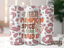 3D Inflated Funny Fall Quote, Puff Tumbler Png Product Image 5