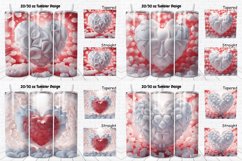 3D Inflated Puff Bubble Heart Tumbler Bundle Product Image 6