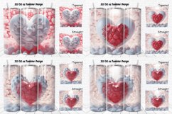 3D Inflated Puff Bubble Heart Tumbler Bundle Product Image 3