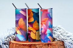 3d Inflated Puff Colorful Butterflies Digital Paper Product Image 4