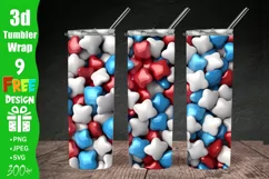 3D Inflated Puff Stars American Flag 4th July Tumber Wrap, 3d Tumbler Wrap | 3d Puff Tumbler Wrap PNG | Full Wrap Design | 20oz Tumbler Wraps, 3D Puffy 20 oz Skinny Tumbler Sublimation Design, Digital Download PNG, Straight Tumbler Wrap