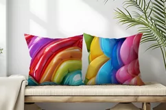 3d Inflated Rainbow Digital Paper | 3d Texture | 3d Designs Product Image 2