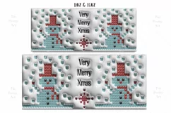 3D inflated Christmas Mug Wrap Sublimation Designs, Christmas Snowman Mug, Christmas Png