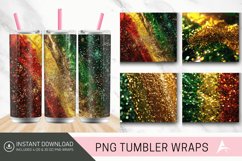 3D Jamaican Glitter Tumbler Wrap Product Image 1