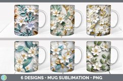 Bundle of six 3D Mug Wrap designs.